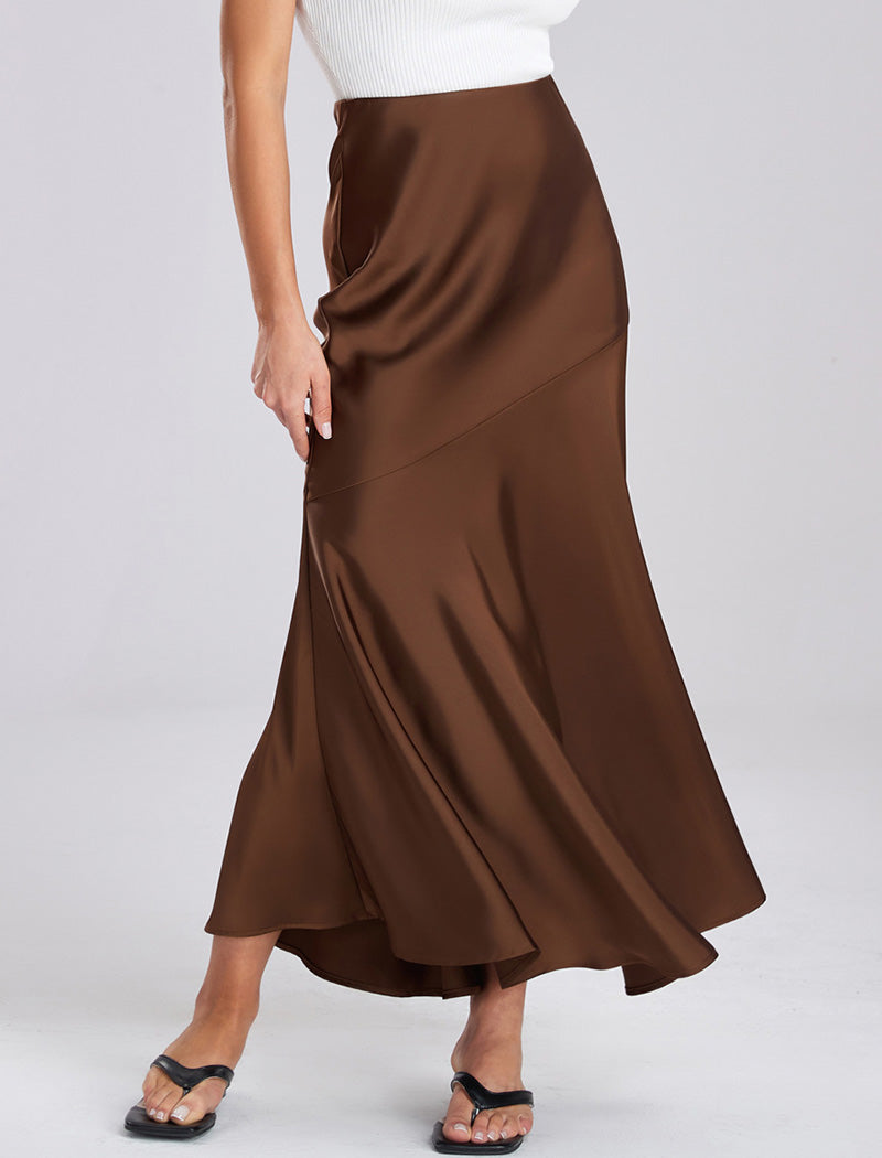 Satin Midi Skirt