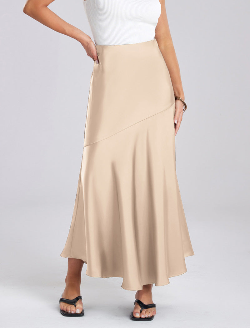 Satin Midi Skirt