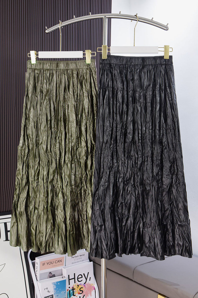 Pleated Midi Skirt