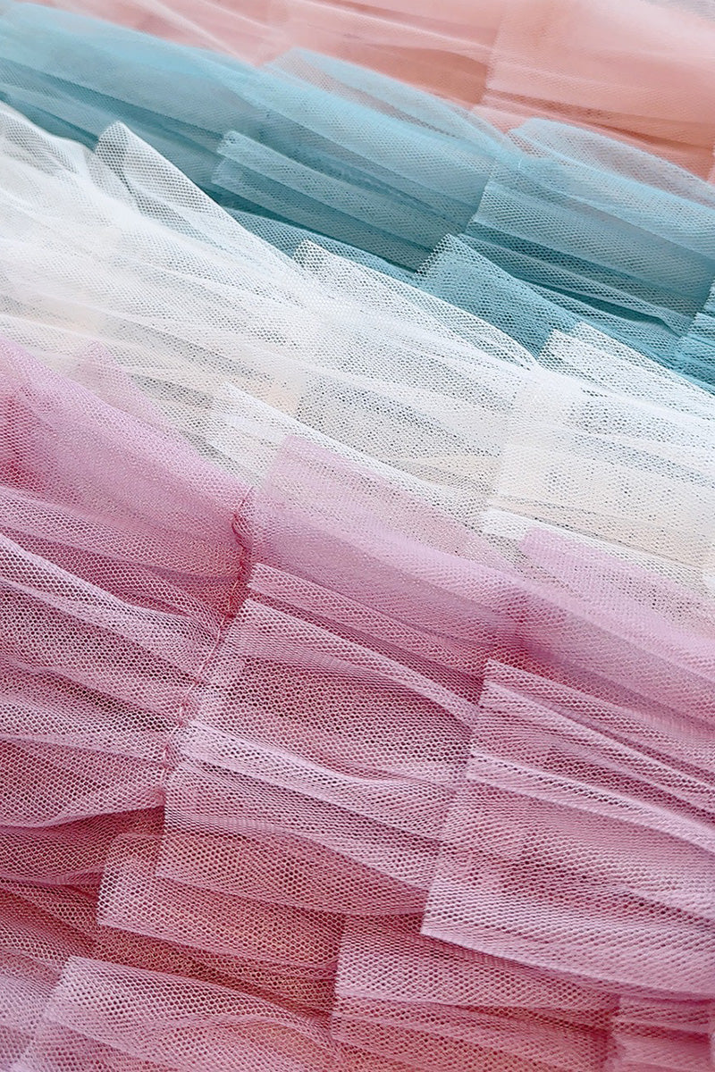 Layered Tulle Midi Skirt