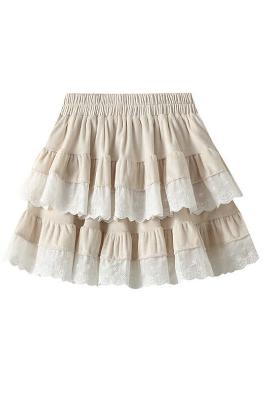 Layered Ruffle Mini Skirt