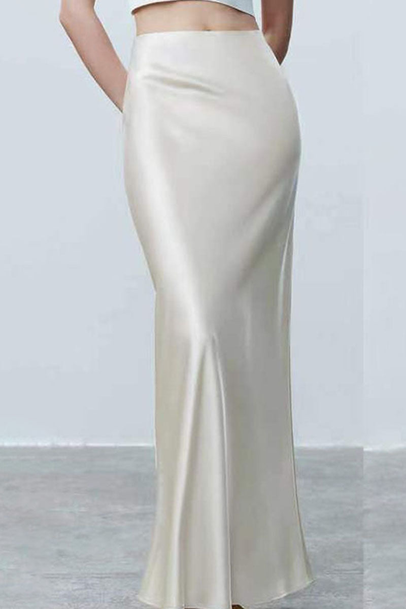 Satin Mermaid Maxi Skirt