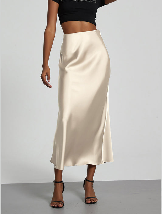 Satin Midi Skirt