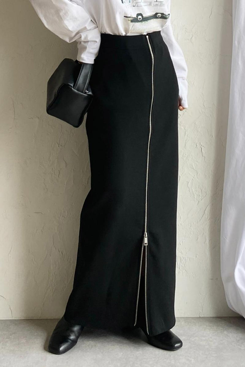 Maxi Skirt with Front Zipper