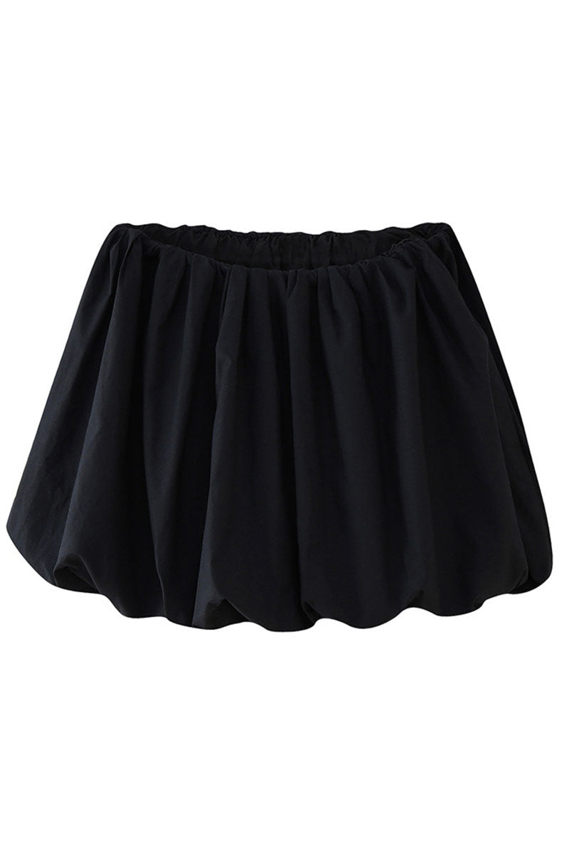 Pleated Balloon Mini Skirt