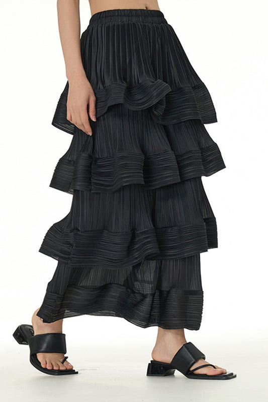 Layered Pleated Skirt