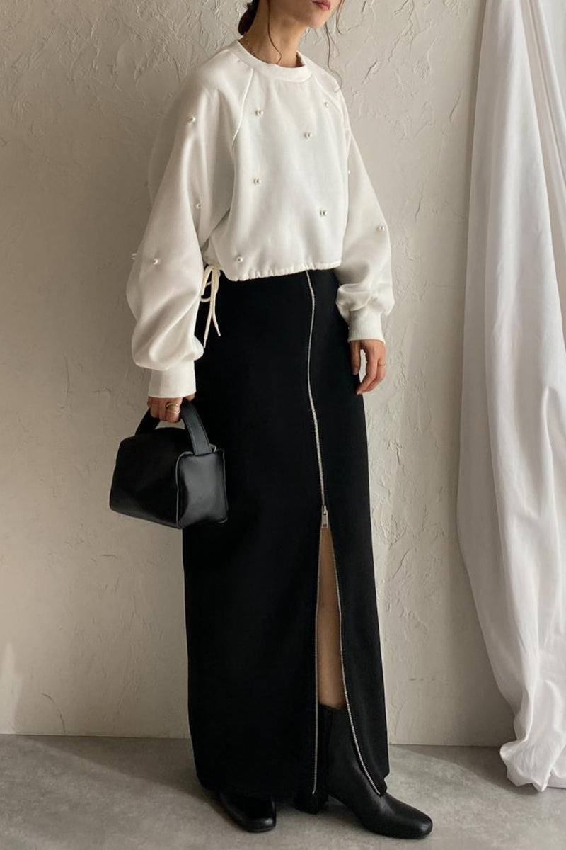 Maxi Skirt with Front Zipper