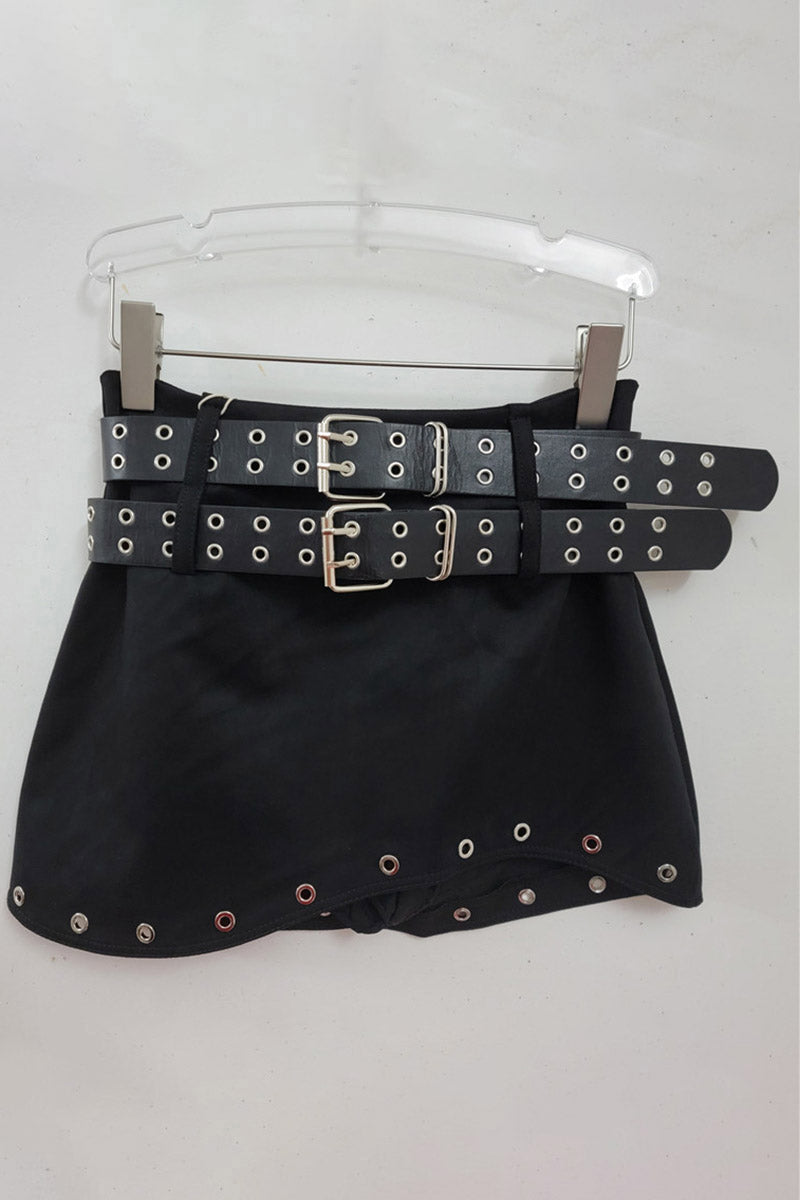 Mini Skirt with Eyelet Detail