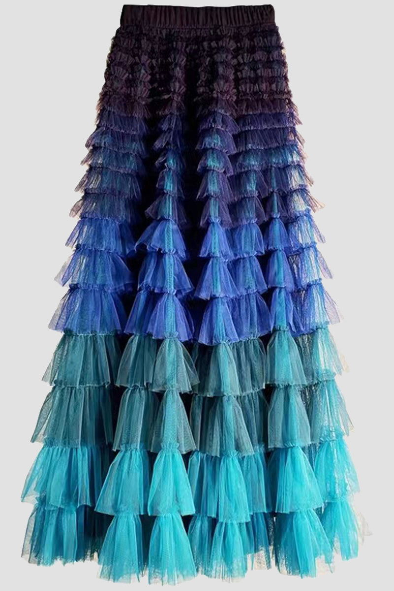 Layered Mesh Tulle Skirt