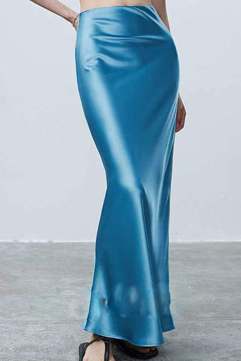 Satin Mermaid Maxi Skirt