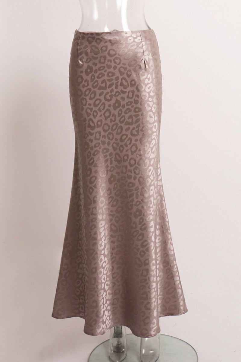 Leopard Print Maxi Skirt