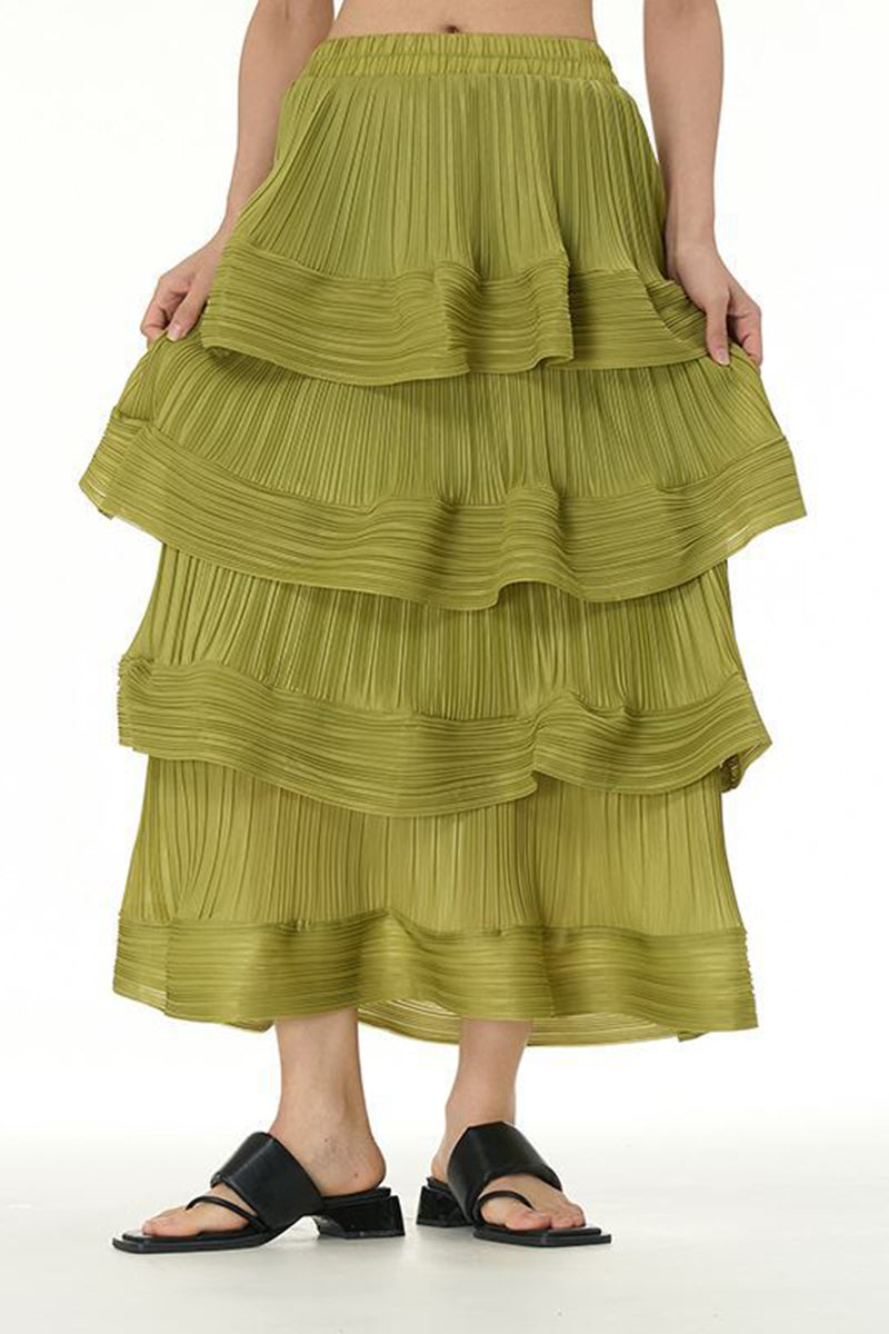 Layered Pleated Skirt