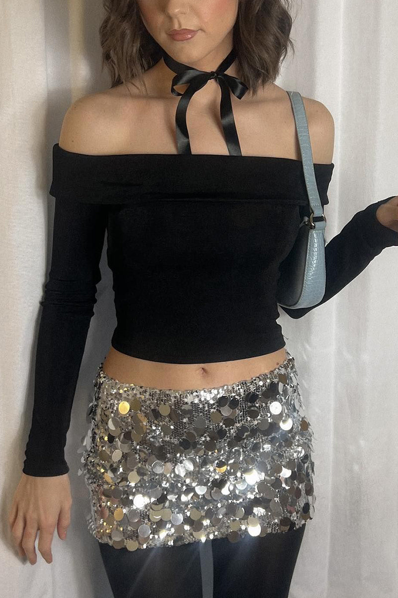 Sequin Mini Skirt