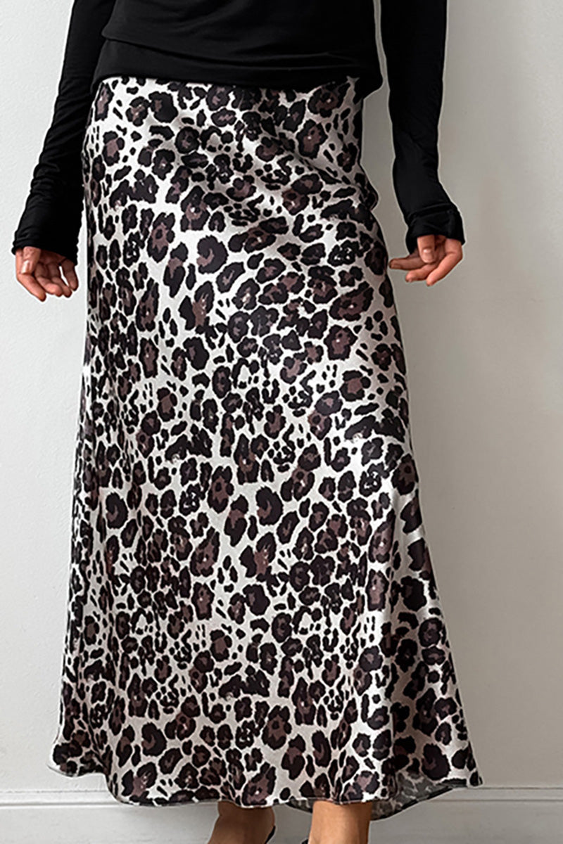 Leopard Print Maxi Skirt