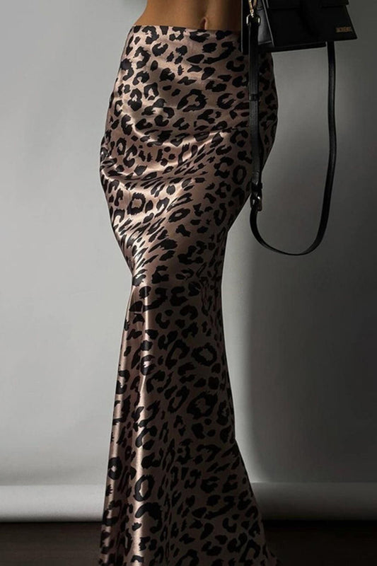 Leopard Print Maxi Skirt