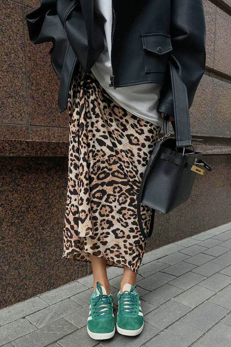 Leopard Print Maxi Skirt