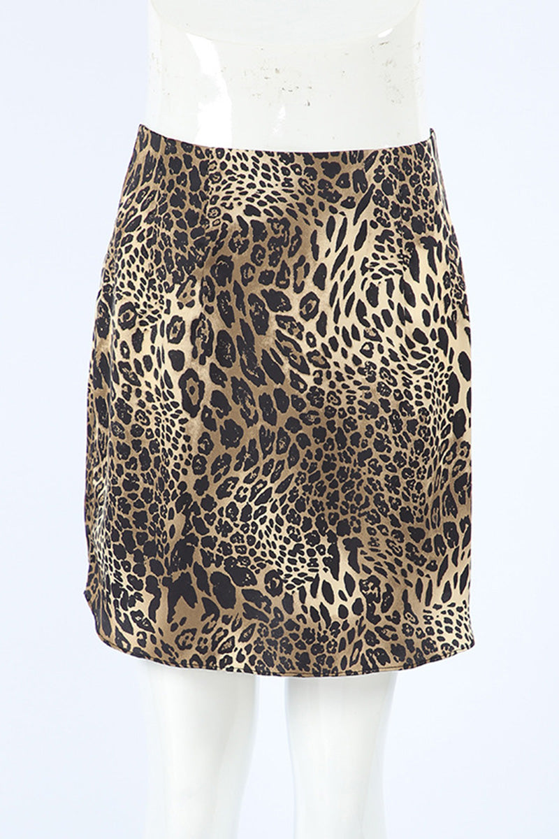 Leopard Print Mini Skirt