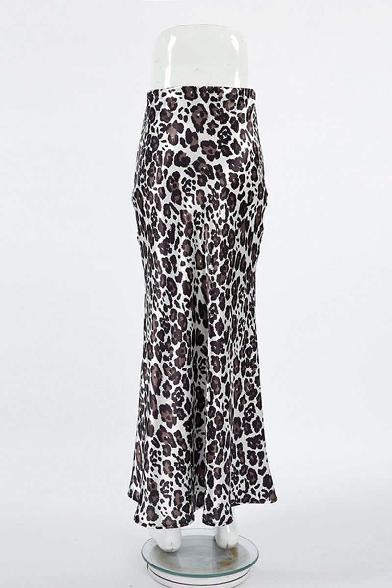 Leopard Print Maxi Skirt