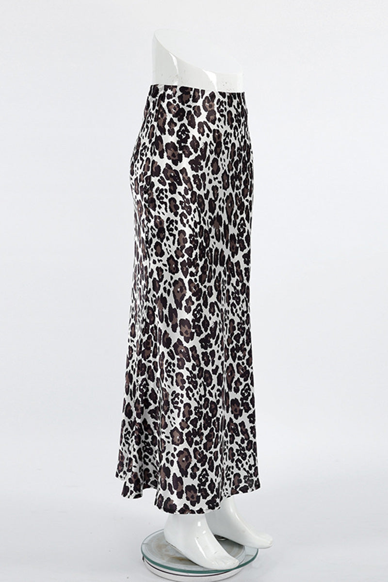 Leopard Print Maxi Skirt