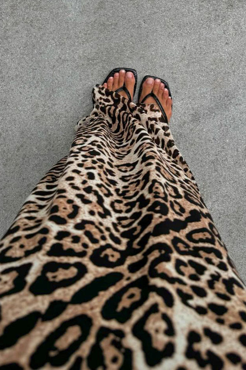 Leopard Print Maxi Skirt