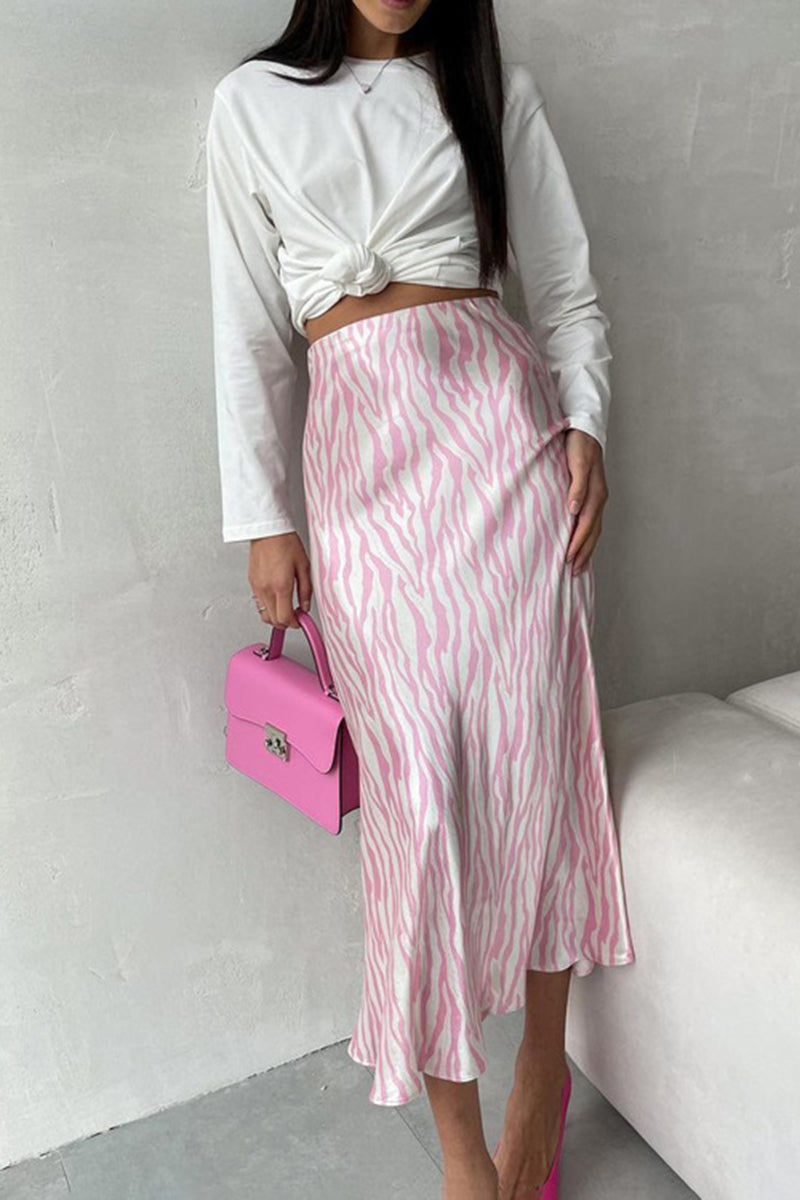 Printed Midi Skirt