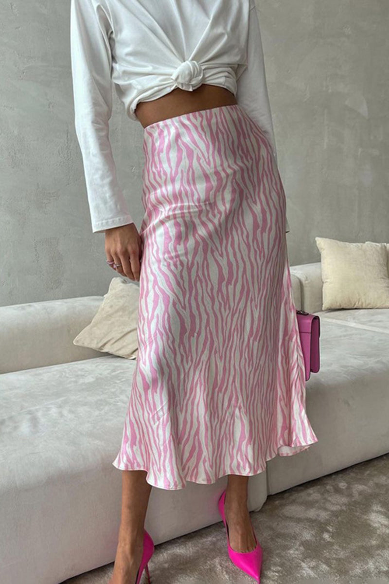 Printed Midi Skirt