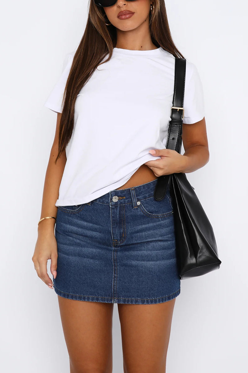 Casual Denim Mini Skirt