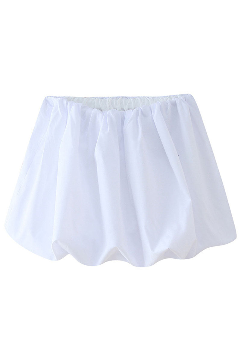 Pleated Balloon Mini Skirt