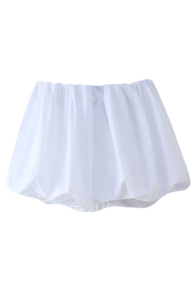 Pleated Balloon Mini Skirt