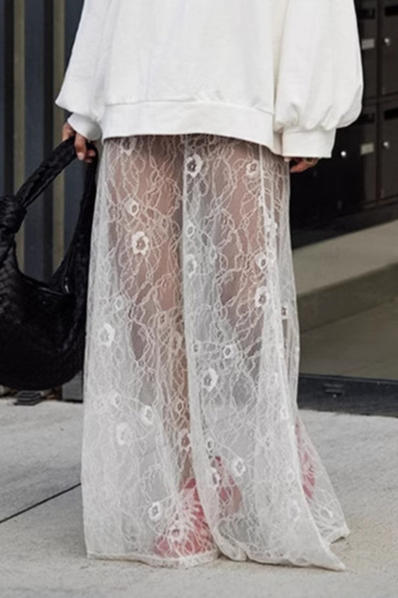 Sheer Lace Skirt