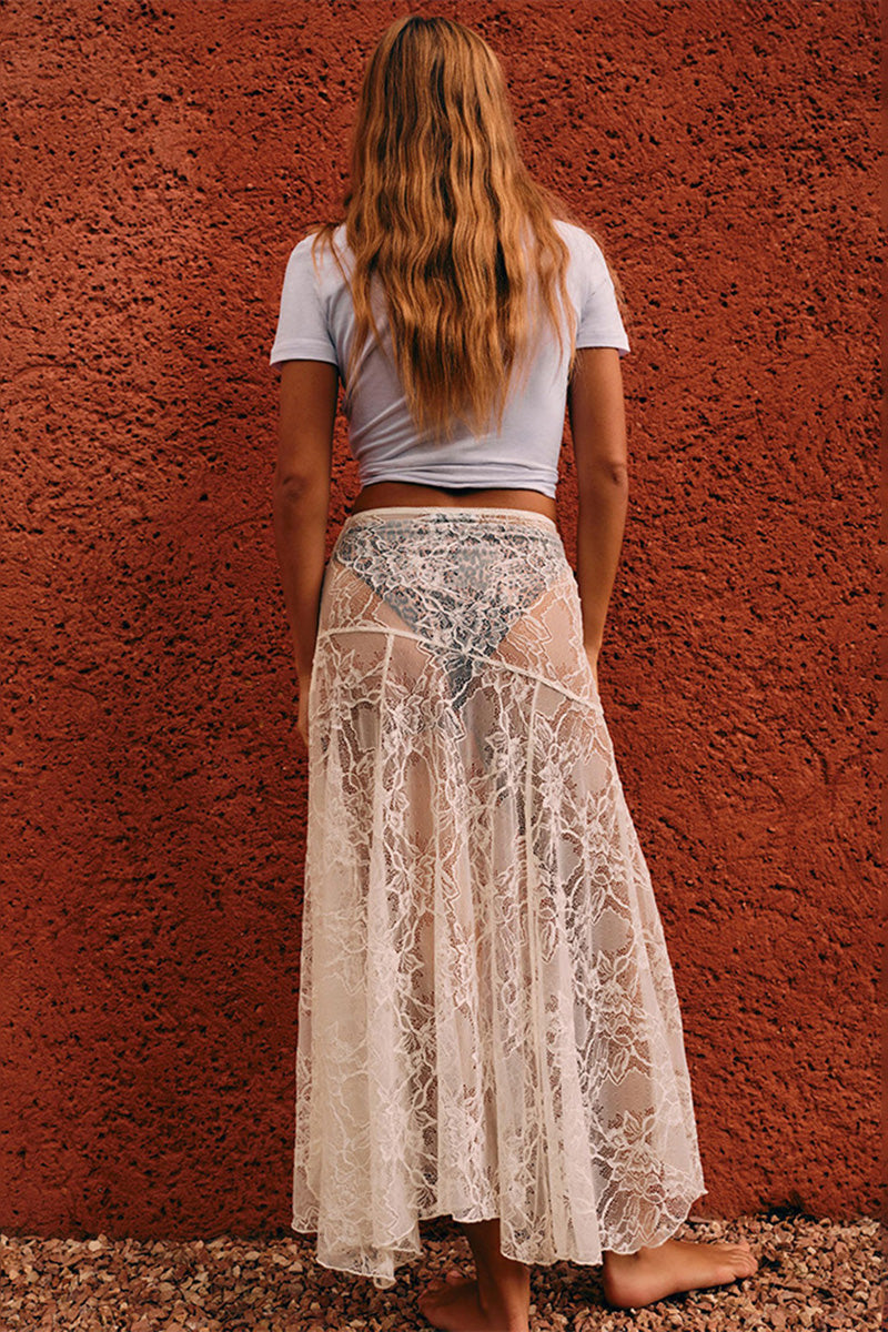 Sheer Floral Skirt