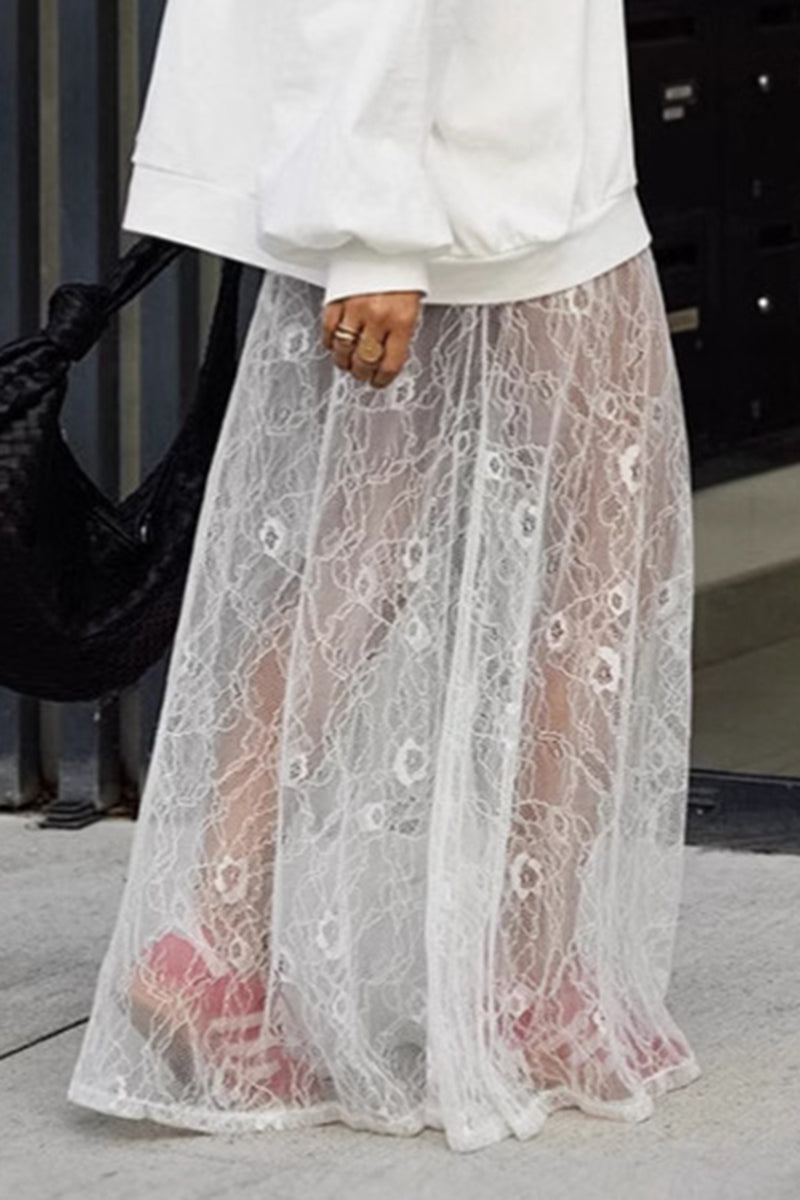 Sheer Lace Skirt