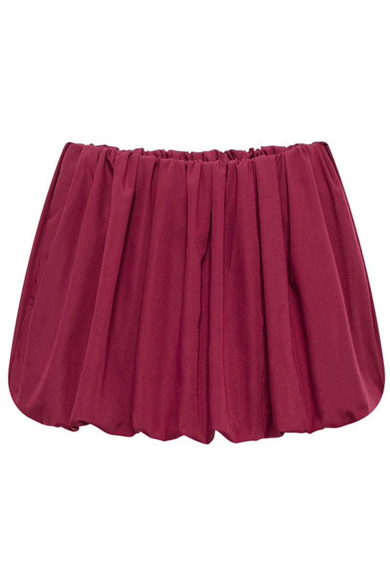 Pleated Balloon Mini Skirt