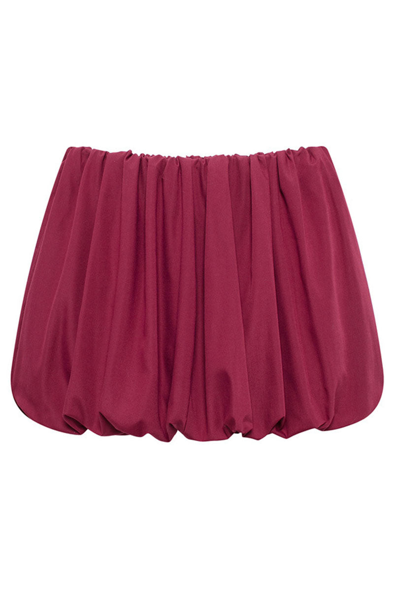 Pleated Balloon Mini Skirt